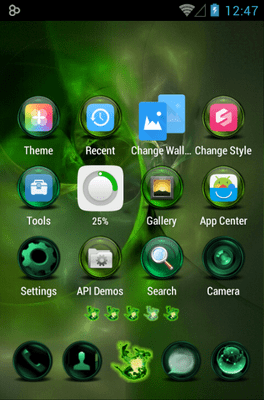 Green Flame Go Launcher Android Theme Image 3