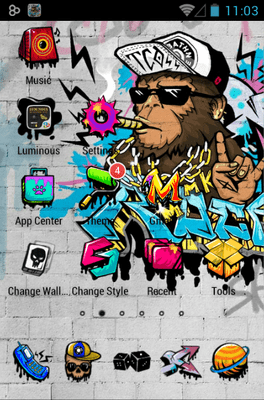 Rock Graffiti Go Launcher Android Theme Image 3