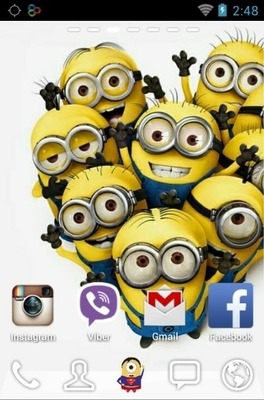 Super Hero Minions Go Launcher Android Theme Image 2