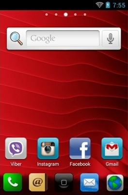 Red Waves Go Launcher Android Theme Image 2