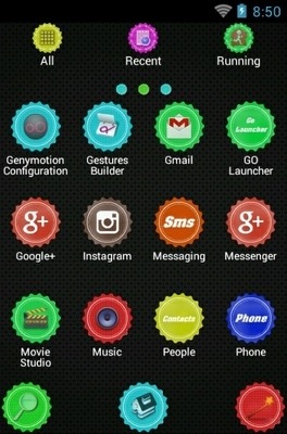 Colorful Droid Circles Go Launcher Android Theme Image 3