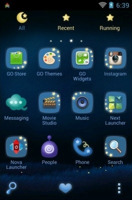 Rainbow Night Go Launcher Android Theme Image 3