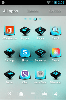 Black Box Go Launcher Android Theme Image 3