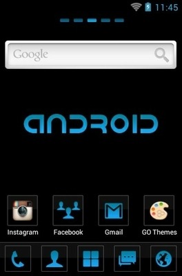 Cool Blue Go Launcher Android Theme Image 2