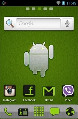 Android Green Go Launcher Android Theme Image 2