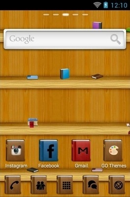 Bookshelf Go Launcher Android Theme Image 2