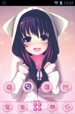 Anime Girl Go Launcher Android Theme Image 2