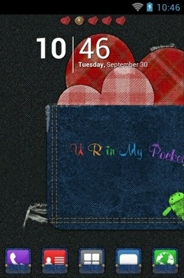 Pocket Love Go Launcher Android Theme Image 1