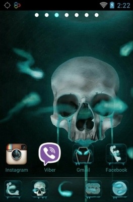 Skull Go Launcher Android Theme Image 2