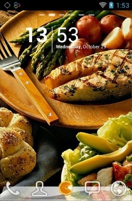 Delicious Food Go Launcher Android Theme Image 1