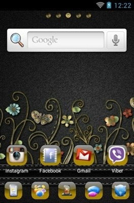 Floral Denim Go Launcher Android Theme Image 2