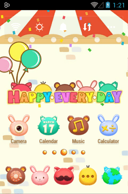 Happy Time Go Launcher Android Theme Image 1