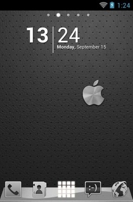 iPhone Graphite Go Launcher Android Theme Image 1