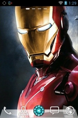 Silver Iron Man Go Launcher Android Theme Image 3