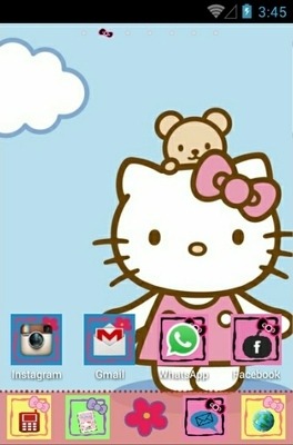 Hello Kitty Go Launcher Android Theme Image 2