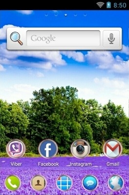Lavender Field Go Launcher Android Theme Image 2