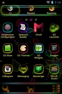 Neon Universal Go Launcher Android Theme Image 3