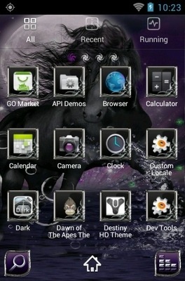 Black Horse Go Launcher Android Theme Image 3