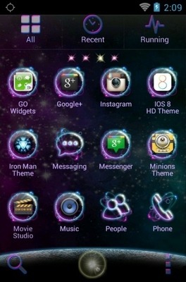 Outer Space Go Launcher Android Theme Image 3