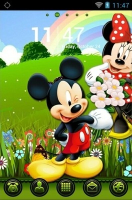 Mickey And Minnie Go Launcher Android Theme Image 1