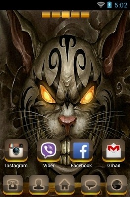 Devil Kitten Go Launcher Android Theme Image 1