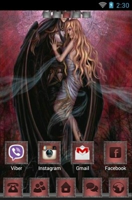 Bat Romance Go Launcher Android Theme Image 1