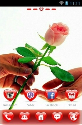 Rose For You Go Launcher Android Theme Image 2