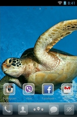 Sea Turtle Go Launcher Android Theme Image 2