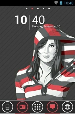 Cassandra Dark Go Launcher Android Theme Image 1