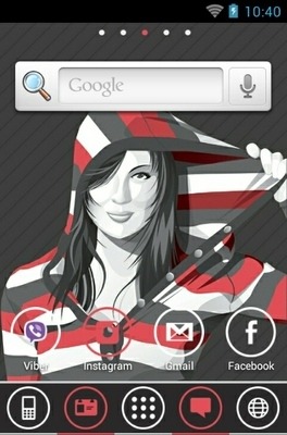 Cassandra Dark Go Launcher Android Theme Image 2