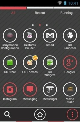 Cassandra Dark Go Launcher Android Theme Image 3