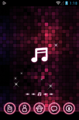 Pink Music Go Launcher Android Theme Image 2