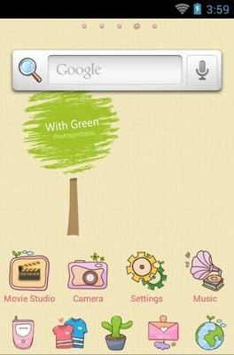 With Green Go Launcher Android Theme Image 2
