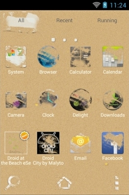 Droid At The Beach Go Launcher Android Theme Image 3