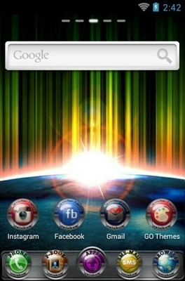 Rainbow Go Launcher Android Theme Image 2