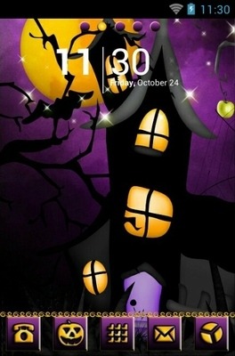 Purple Skies Halloween Go Launcher Android Theme Image 1