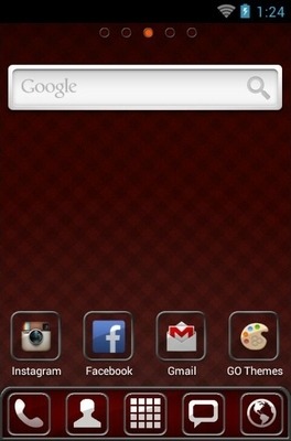 Red Chrome Go Launcher Android Theme Image 2