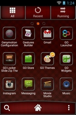 Red Chrome Go Launcher Android Theme Image 3