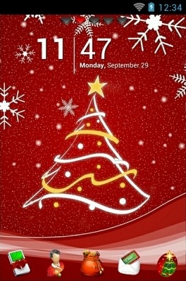 Merry Christmas Go Launcher Android Theme Image 1