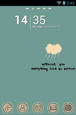 Cry Cloud Go Launcher Android Theme Image 1