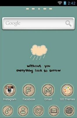 Cry Cloud Go Launcher Android Theme Image 2