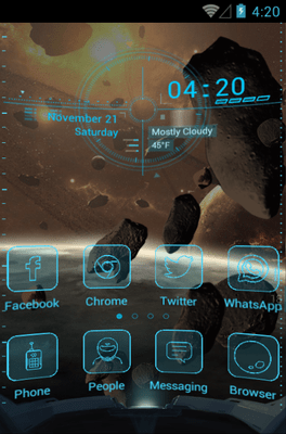 Spaceship Hola Launcher Android Theme Image 1