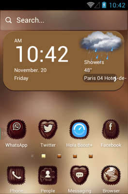 Chocolate Hola Launcher Android Theme Image 1