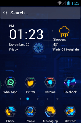 Techno Robots Hola Launcher Android Theme Image 1