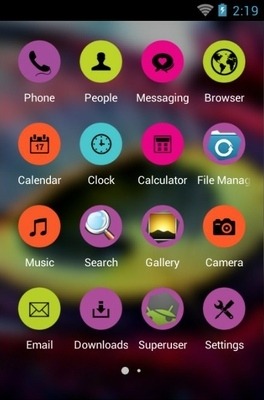 Colourful Feathers CLauncher Android Theme Image 3
