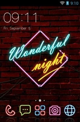 Neon Light CLauncher Android Theme Image 1