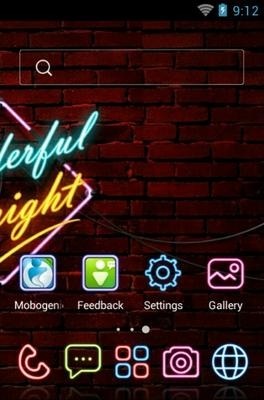 Neon Light CLauncher Android Theme Image 2