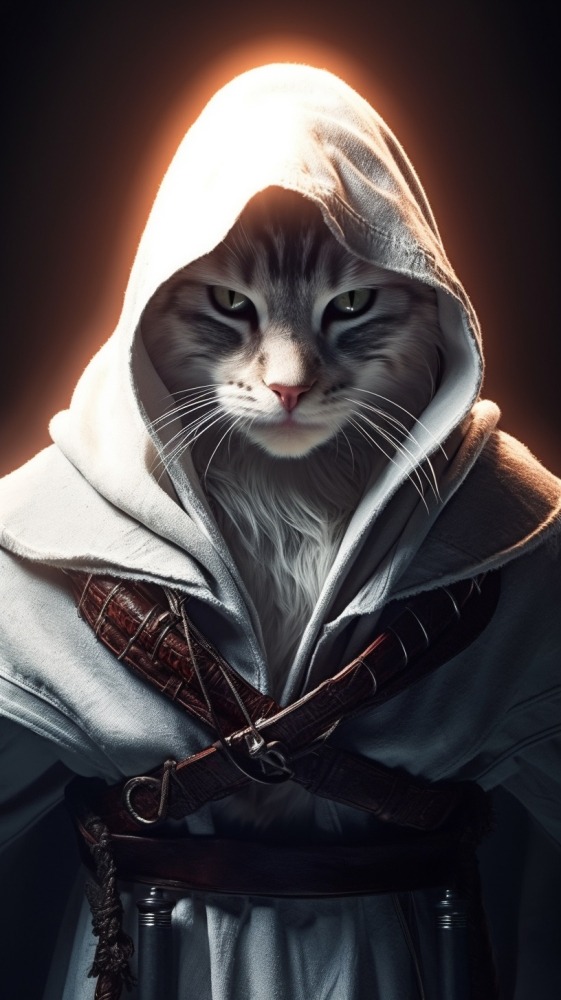 Assassin Cat Mobile Phone Wallpaper Image 1