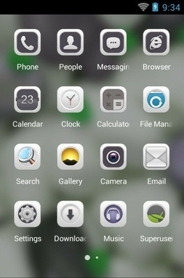 Simple White CLauncher Android Theme Image 3