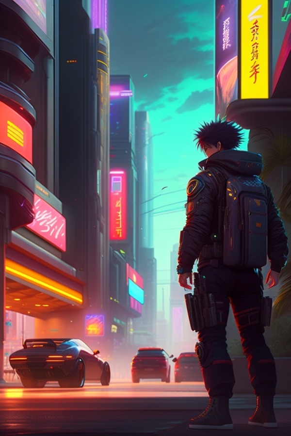 Cyberpunk Mobile Phone Wallpaper Image 1